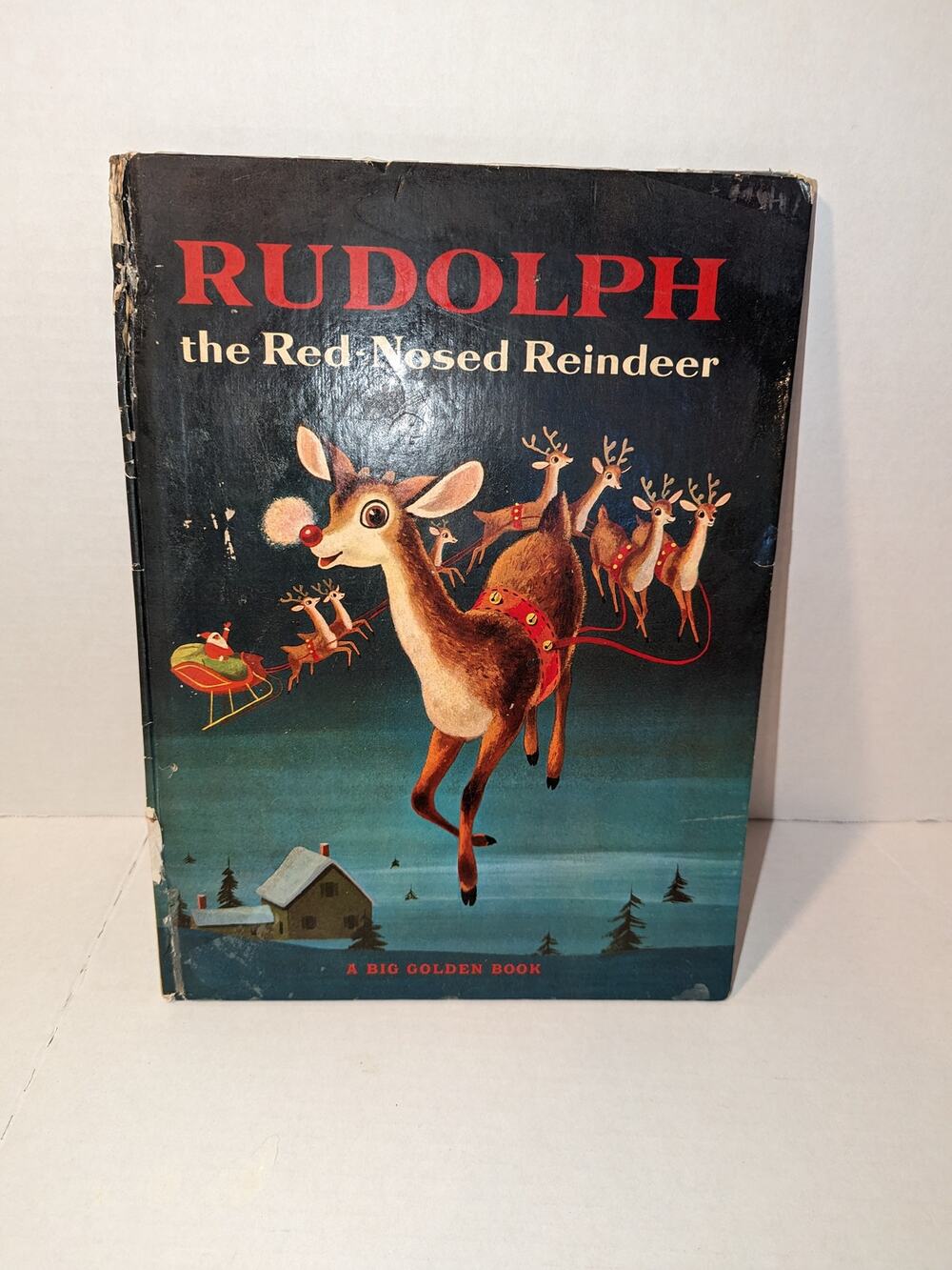 Vintage 1964 Edition Rudolph the Red Nosed Reindeer A Big Golden Oversized Book